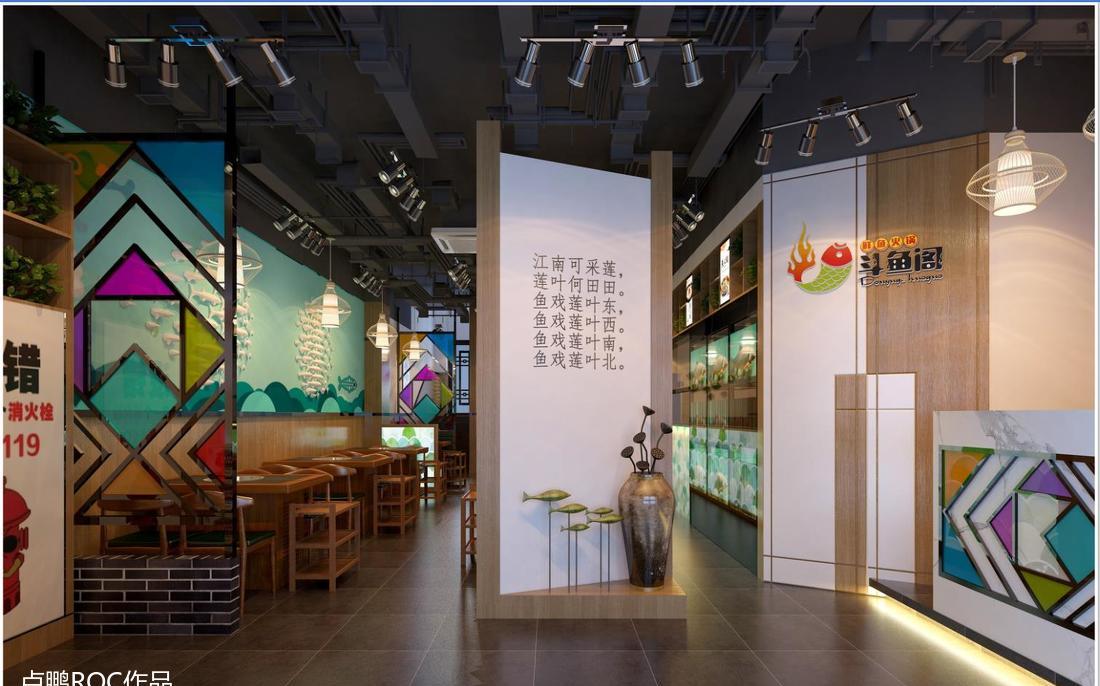 济南斗鱼阁鱼火锅,卢鹏(ROC LU)设计诠释独特室内风格-30