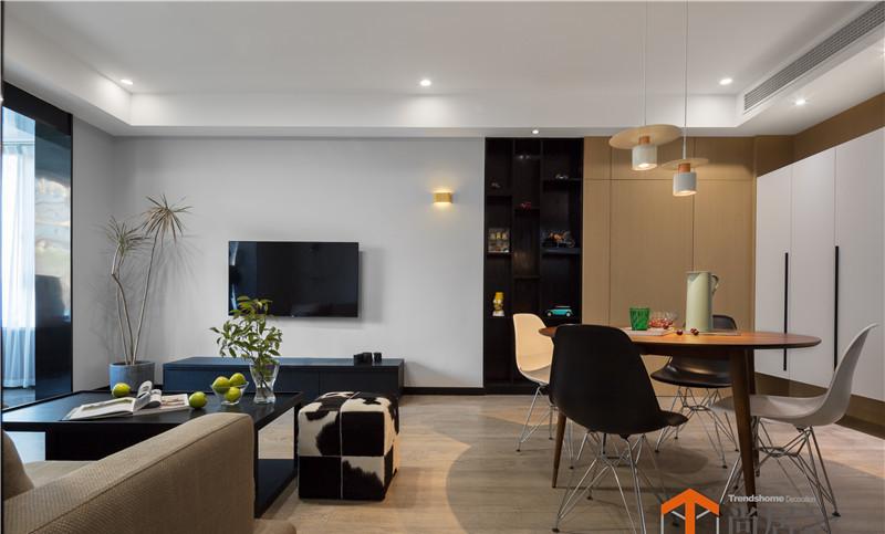 南京尚居装饰设计丨平层丨紫金华府现代风格，极简清爽解油腻！-5