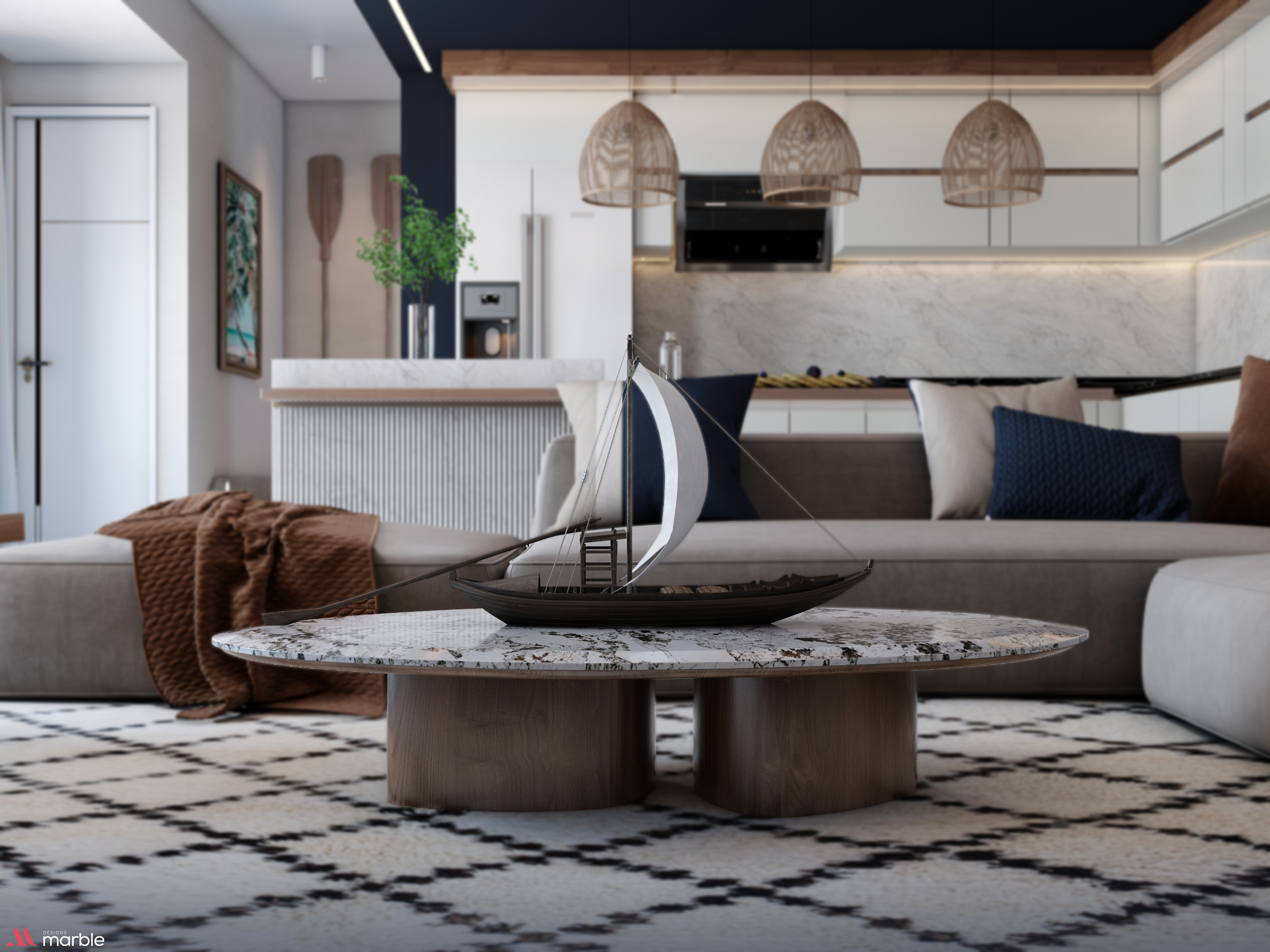 海岸接待与厨房丨Rana Hamdy-17