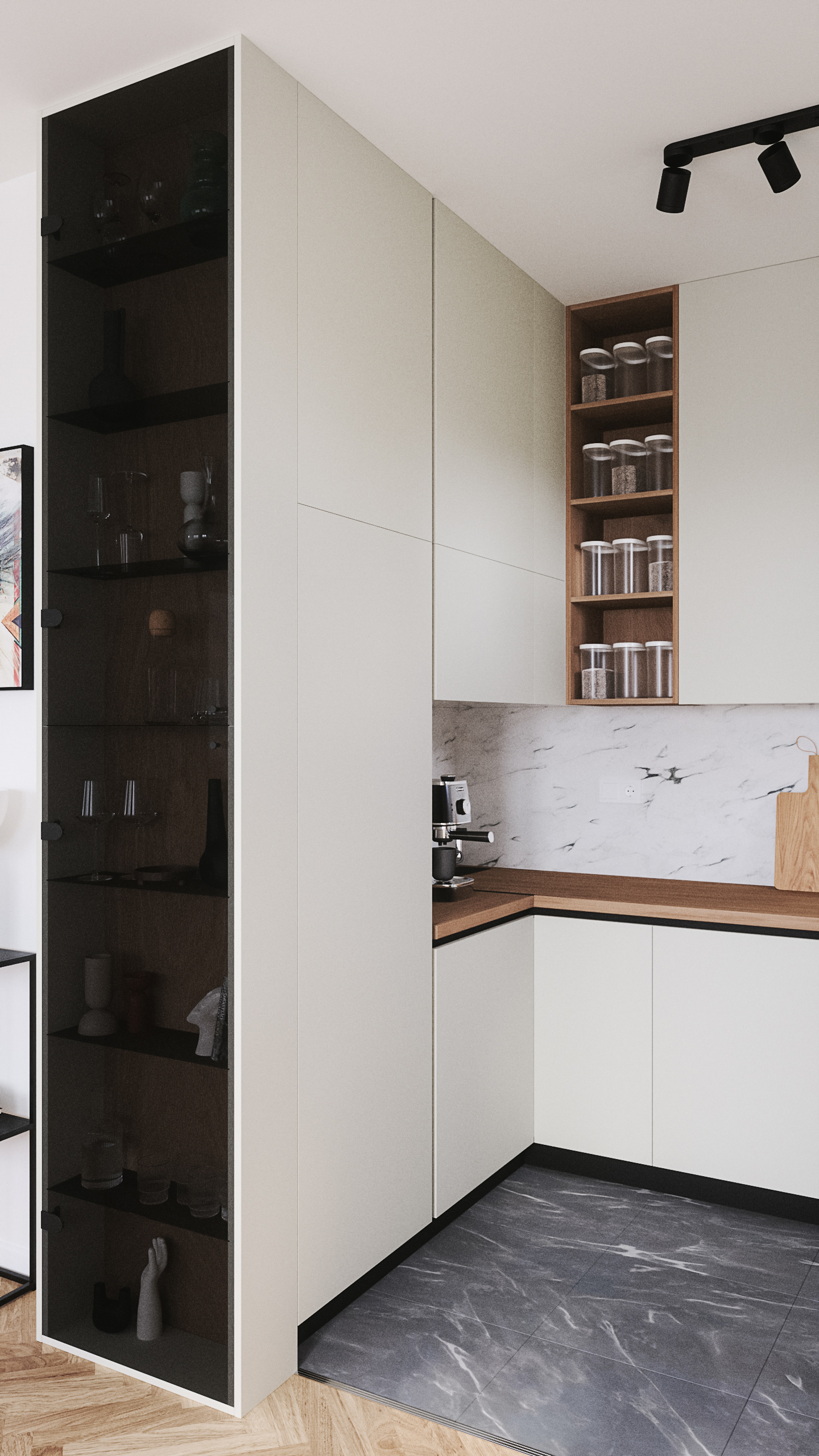 开放式空间居住体验（注：这里居住体验是结合常见语境推测的一种较合理理解，如果living在原文有更明确的指向，比如生活等，可按需调整） 丨Posh Render Studio-5