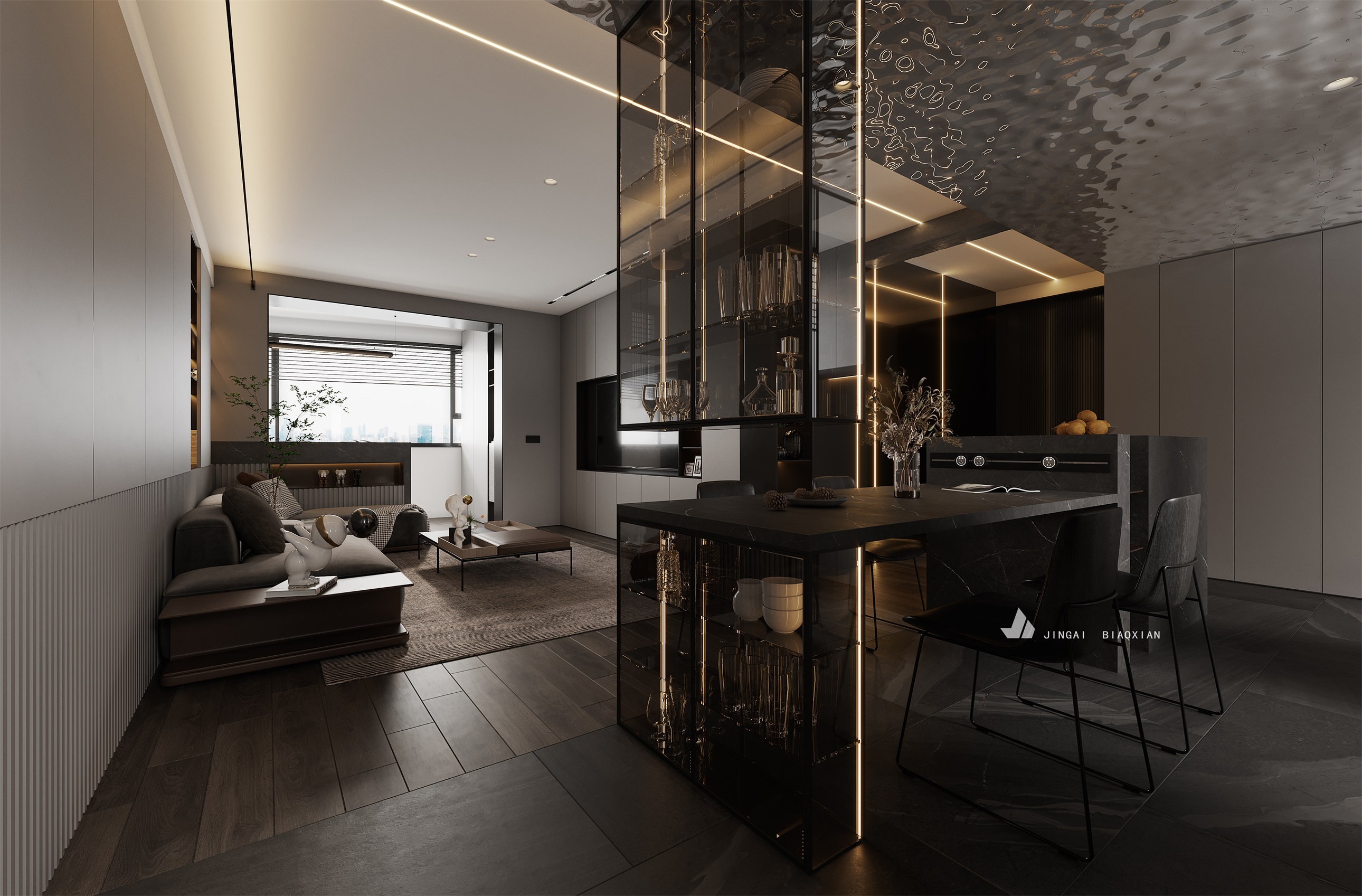 金该视觉呈现的时尚办公空间丨朱晨毅-16