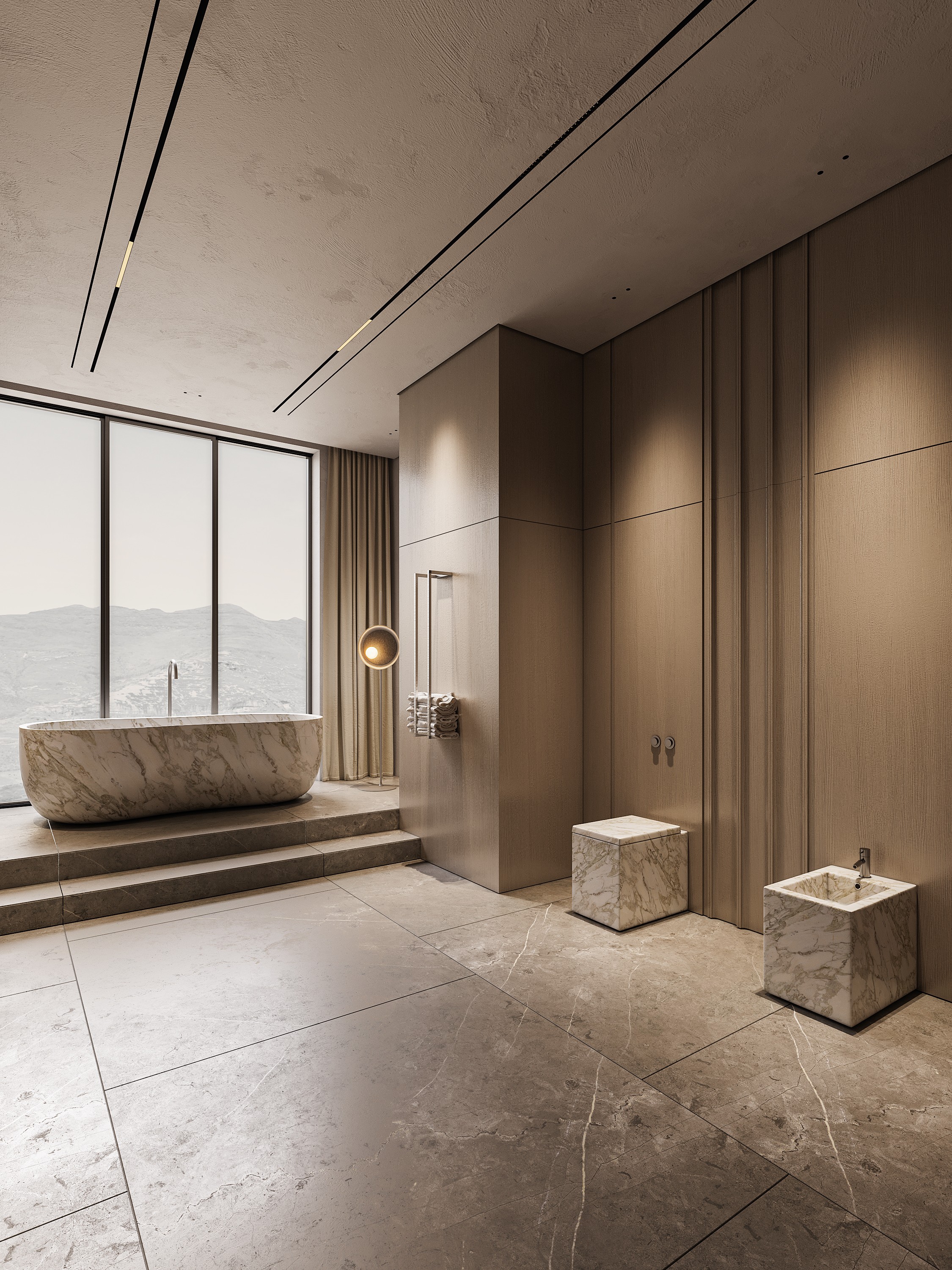 高级素色+木质风 别墅设计！-41