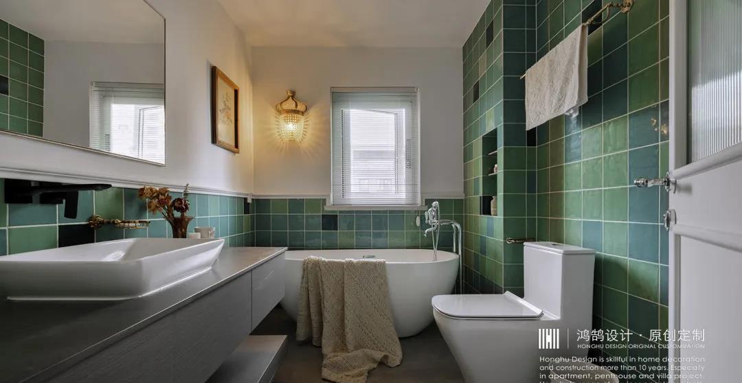 法式复古风与美式乡村风的完美融合丨鸿鹄设计-32