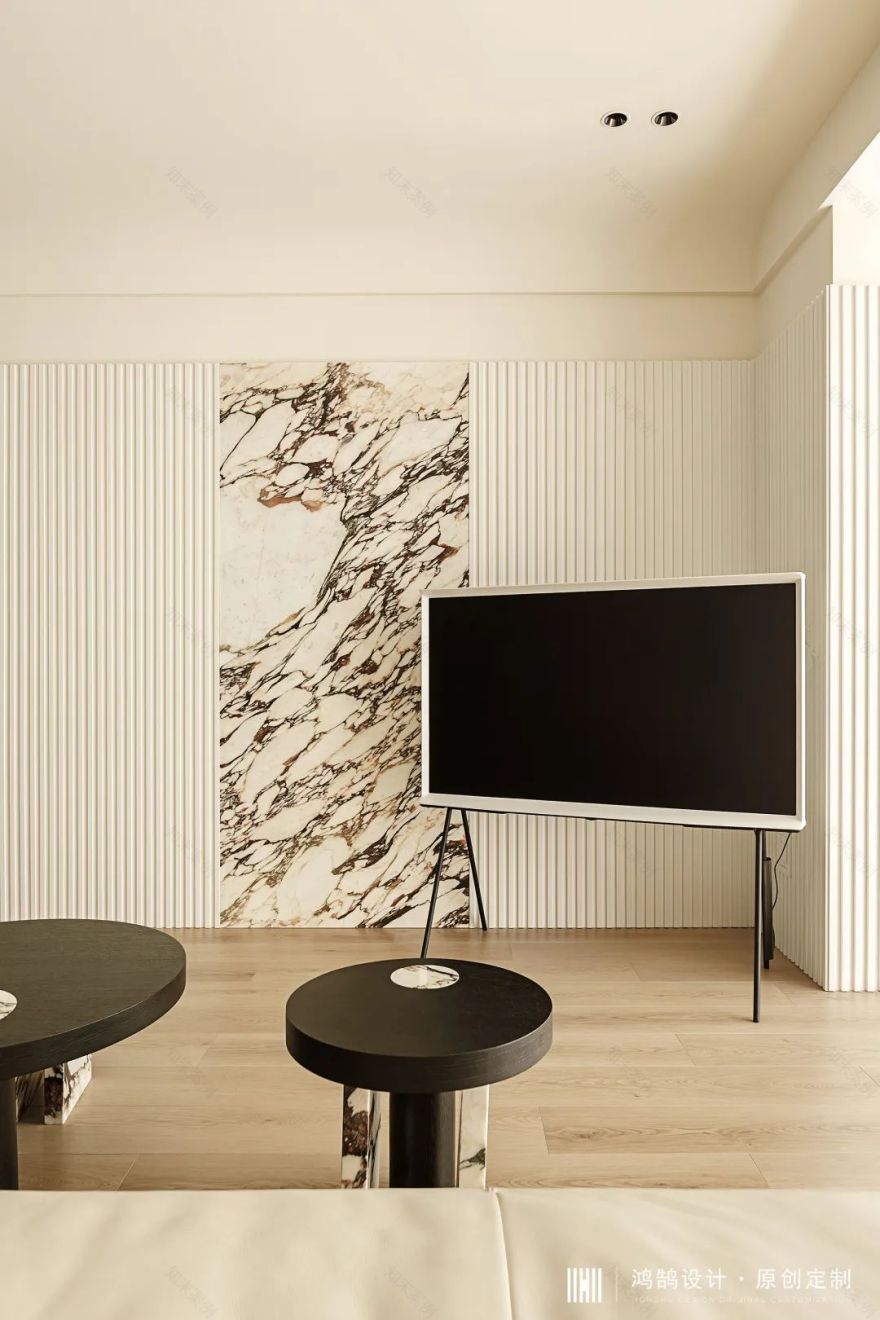 150㎡奶油轻法式 | 宝格丽大理石浪漫加分,这个家拥有高级色彩-14