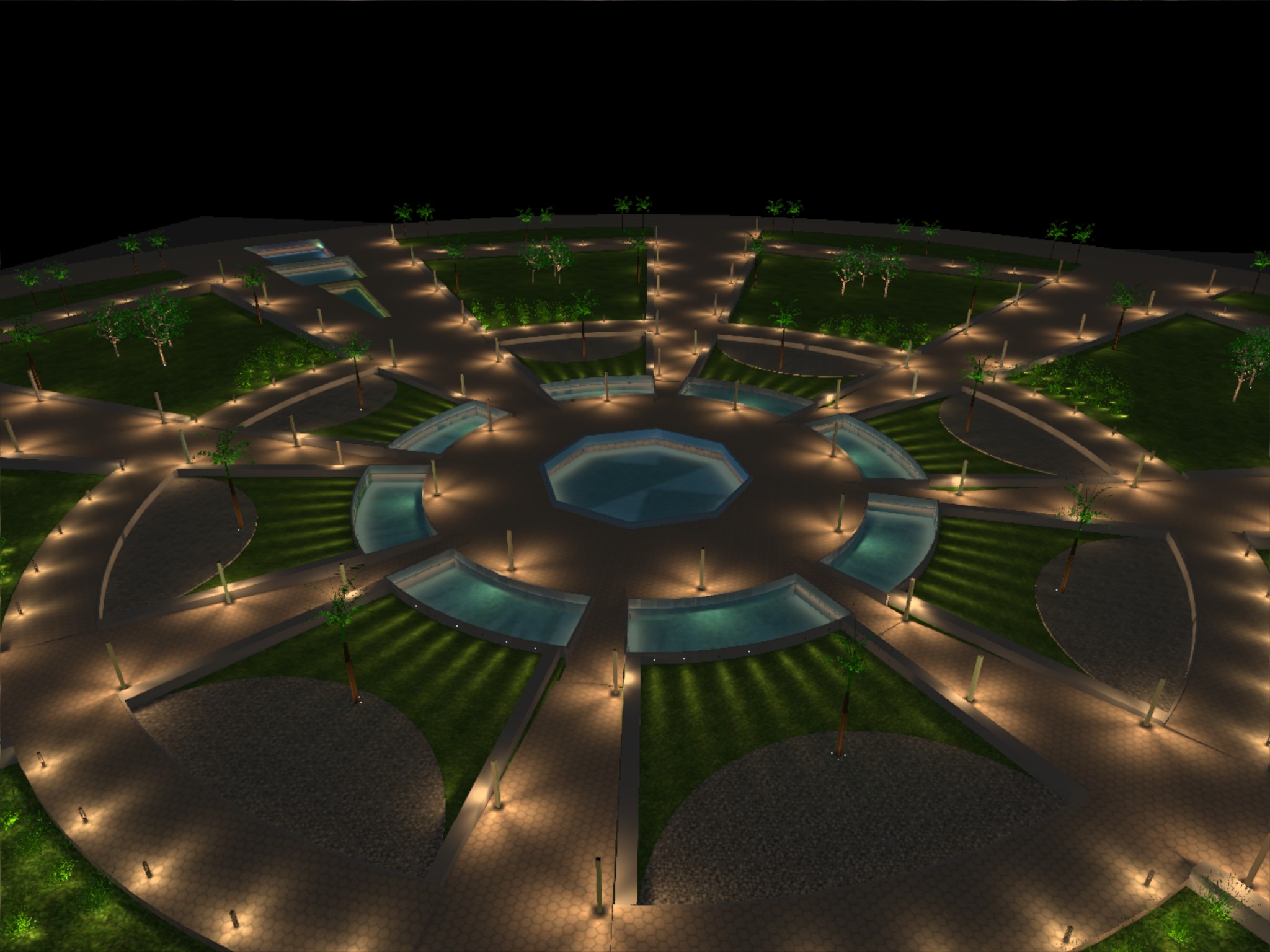 Main Square Landscape Lighting design-6