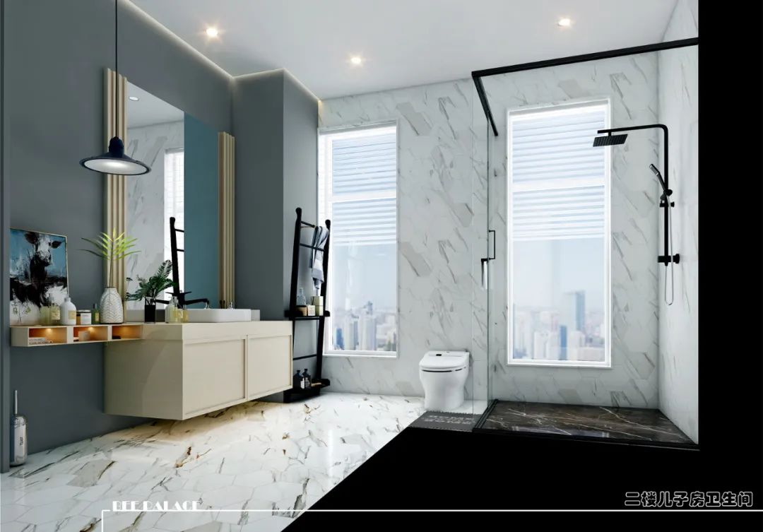 合肥现代简欧独栋别墅 | 休闲娱乐一体,打造温暖家居空间-48