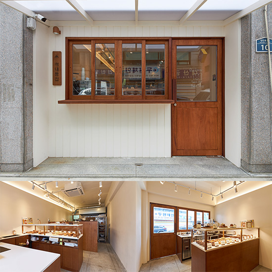 白色木纹打造极简小餐馆设计-1