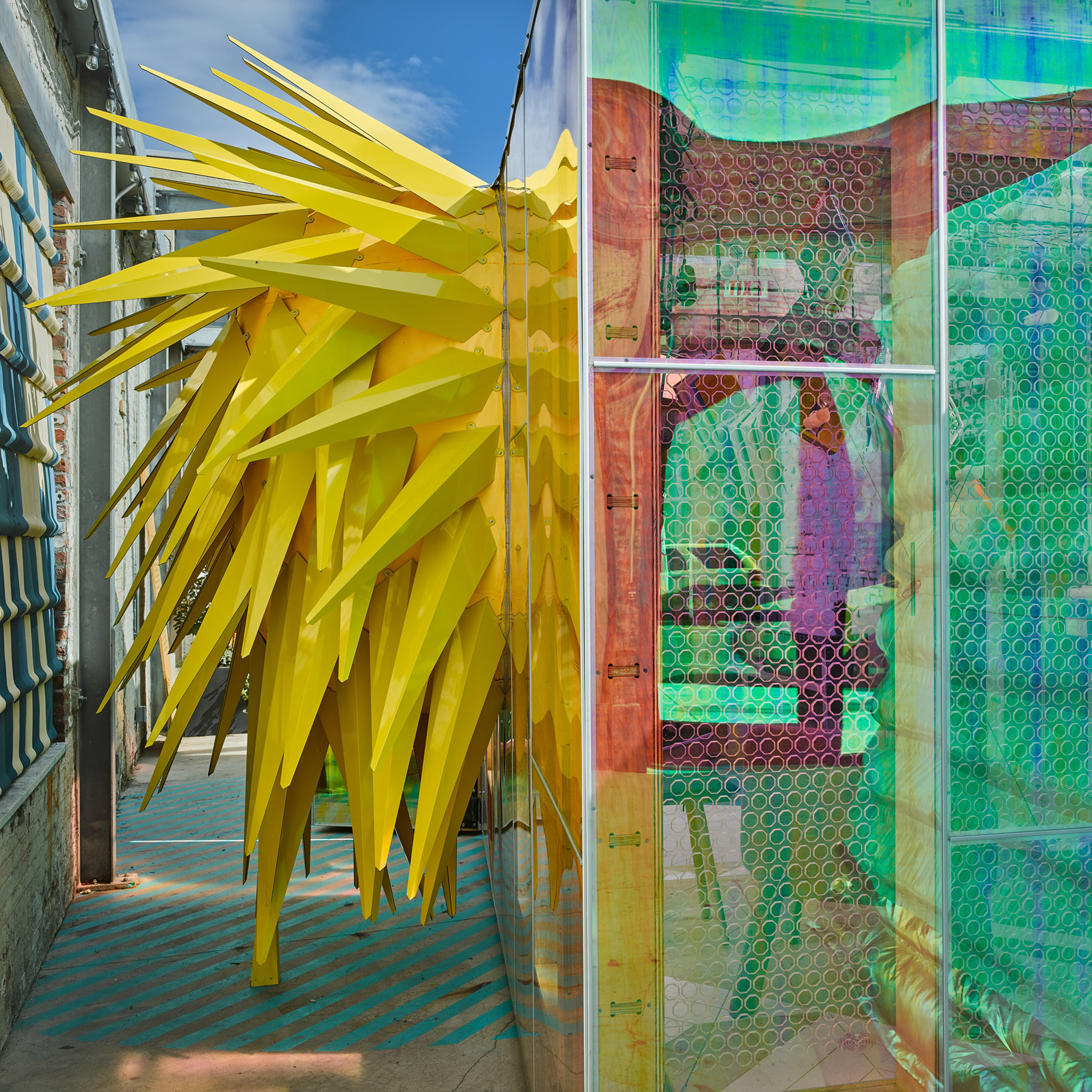 Bureau V adds playful appendages to MINI Living Urban Cabin-0