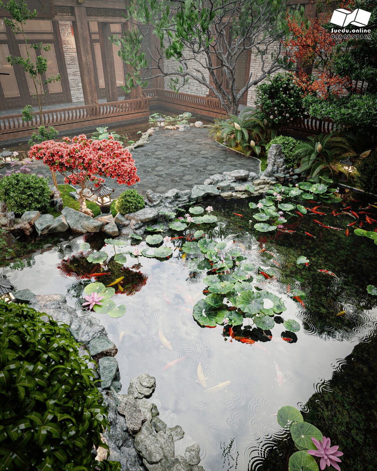 免费的SketchUp花园外部模型丨Phan Thuc-12