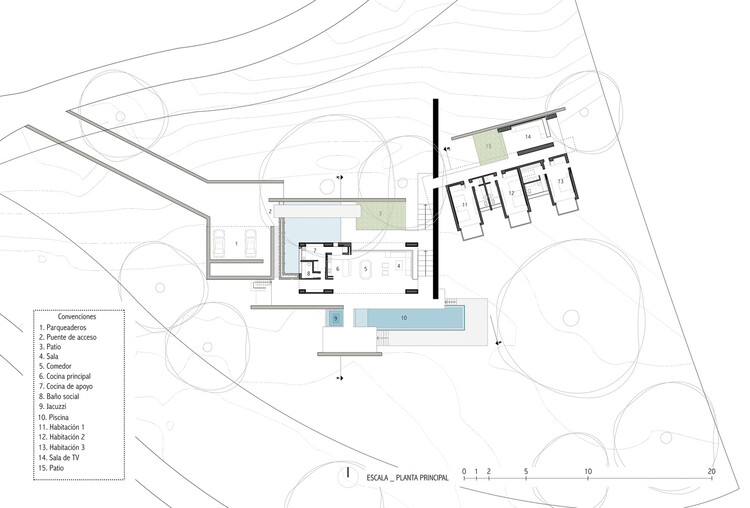 哥伦比亚房屋内部庭院设计-33