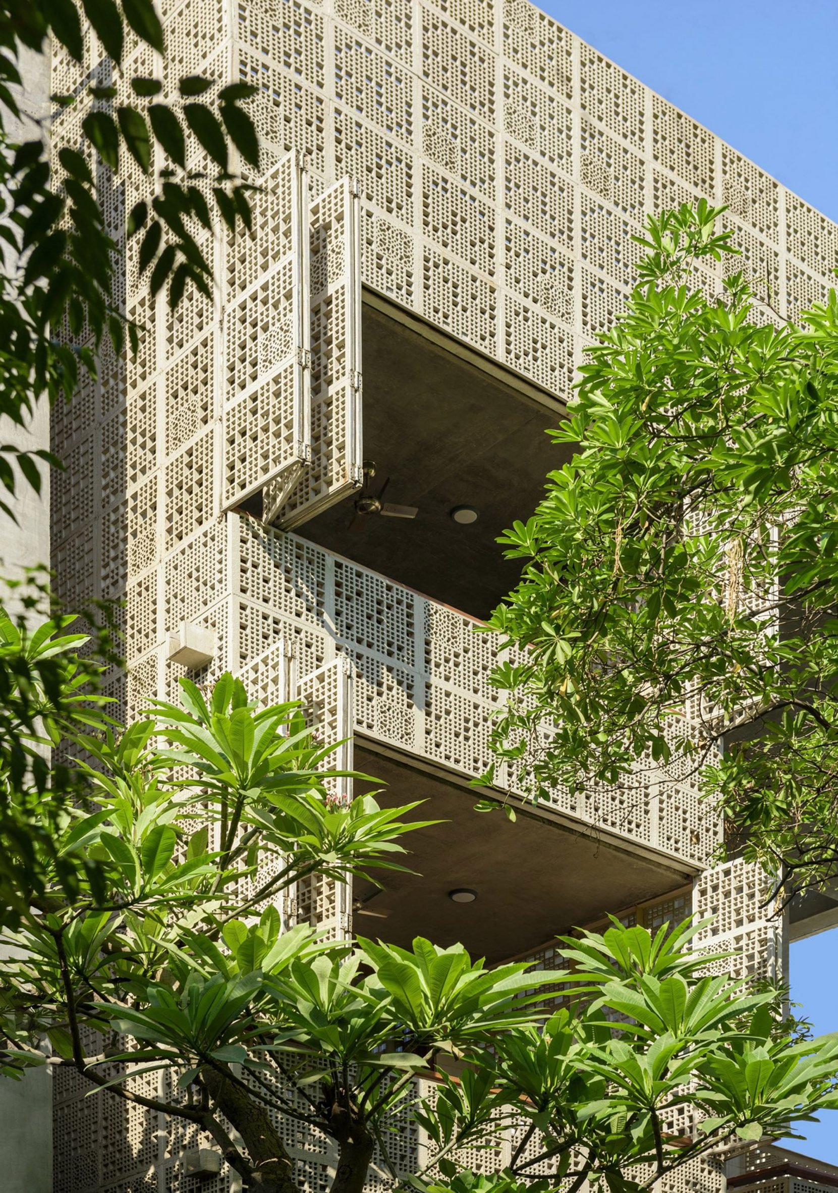 德里“空洞之屋” | 多层空洞与绿意交织的现代住宅-29