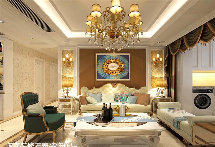 济南华润紫云府 165 平简欧风装修设计-0