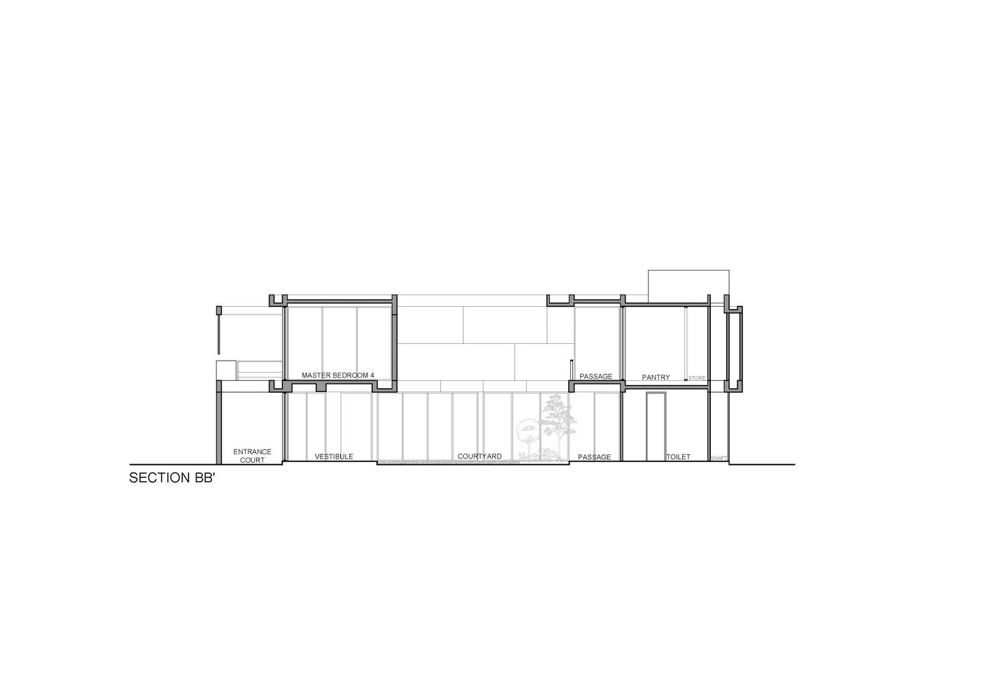 赞比亚 Monolithic House 中央庭院别墅设计-13