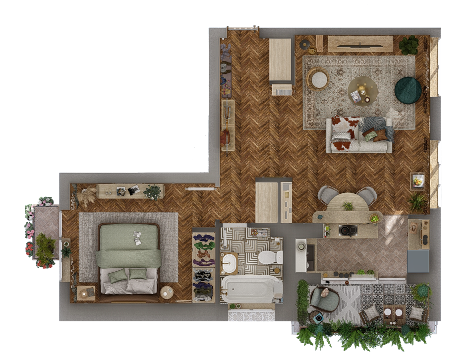 Rustic Boho Apartment 室内设计丨贝尔格莱德-23