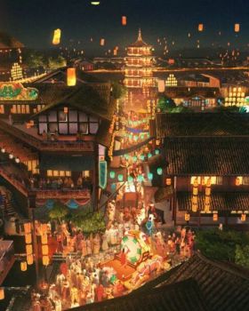 恩阳“梦华录”文旅商业街区丨中国巴中丨骏地设计（规划,建筑）,华茗设计（景观）,西安旅游（策划）