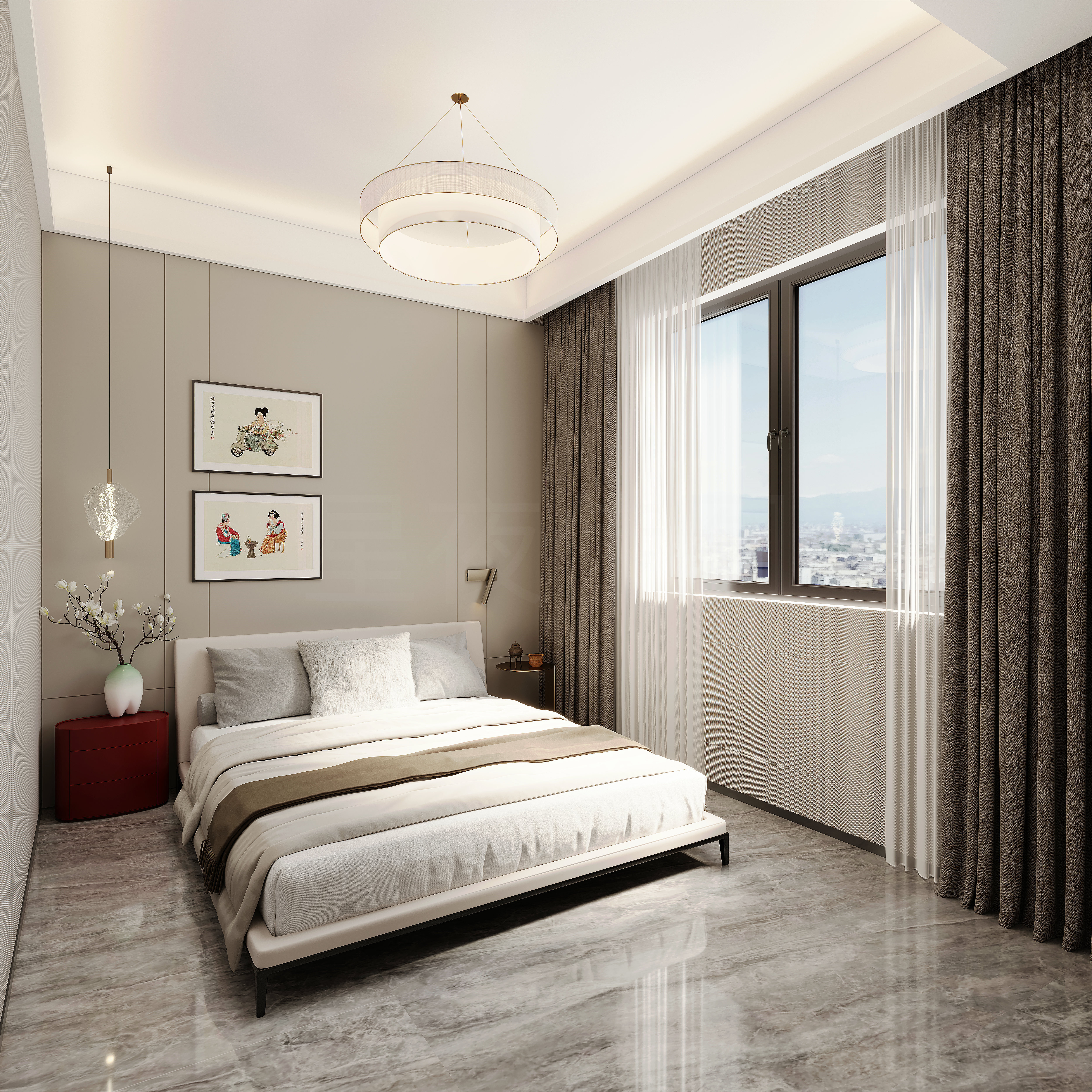 现代风格别墅效果图-16