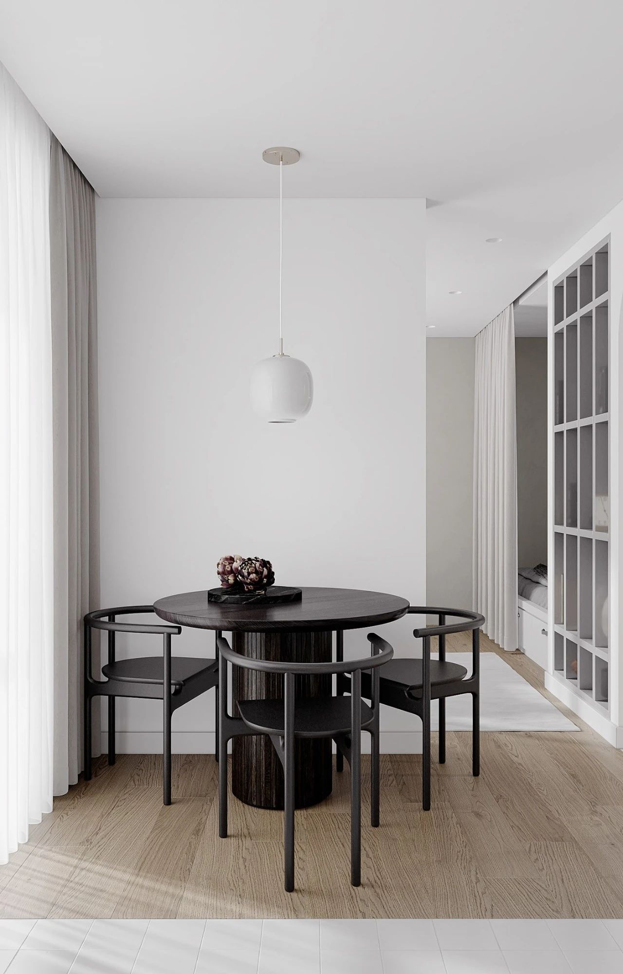 31㎡纯净白色系小户型设计丨Anastasia Ershova-3