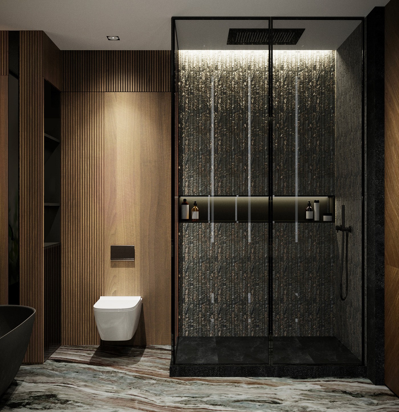 深色现代高级感空间  低调高级！-13