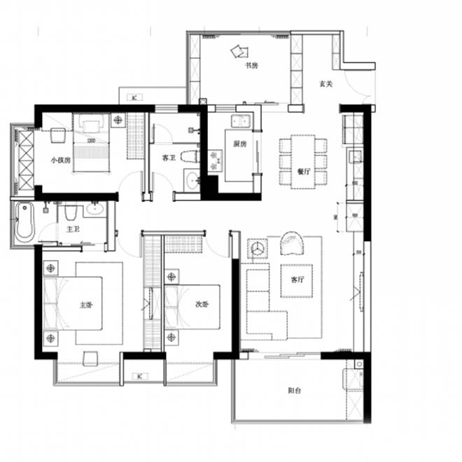浪漫海蓝——142㎡混搭风住宅  田婧婧-27