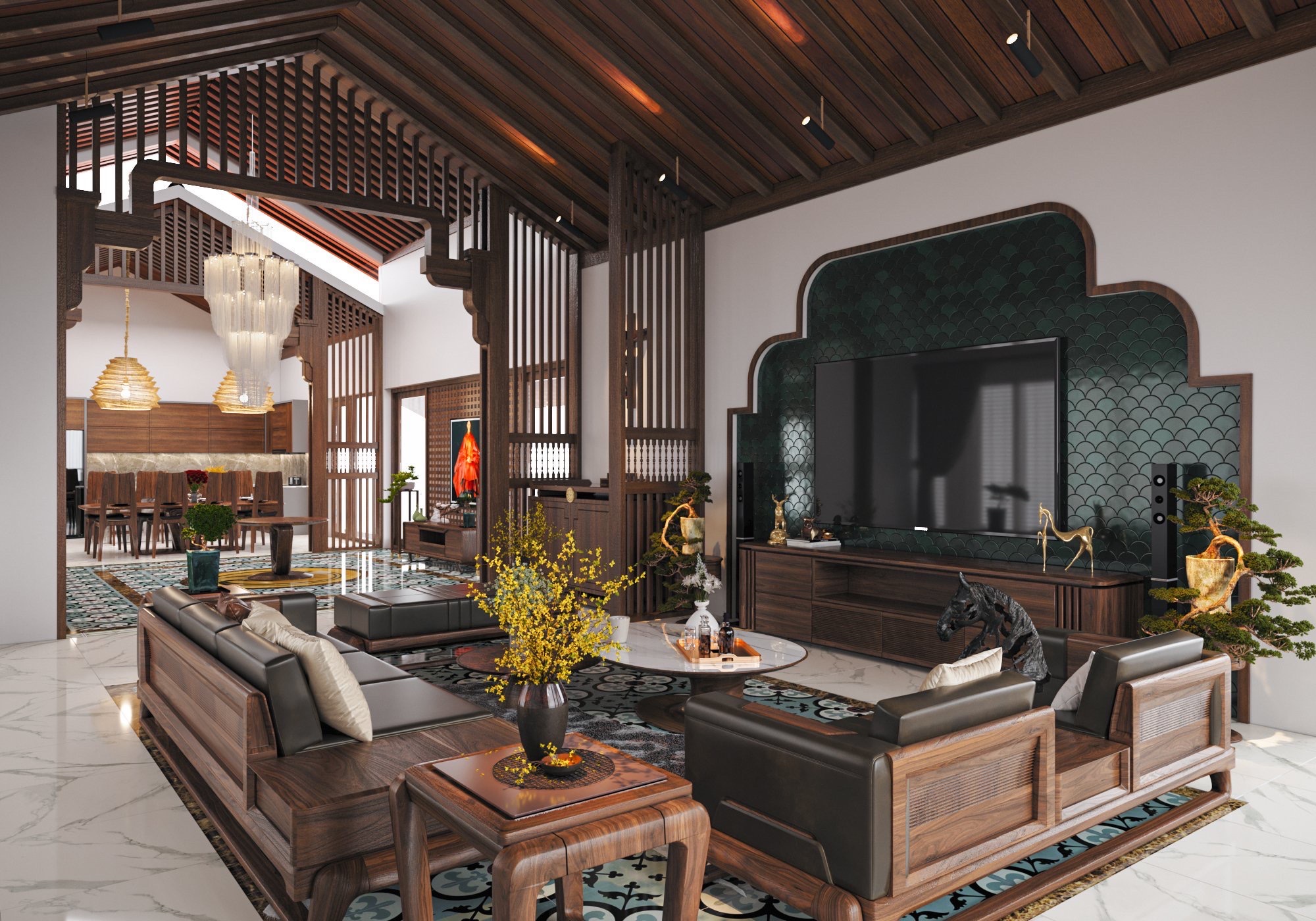 45·45 室内空间（注：这里Interior常见意思是室内、内部，结合语境这样处理，若有更具体背景信息，翻译可能更精准） 丨越南丨Xuan Binh-7