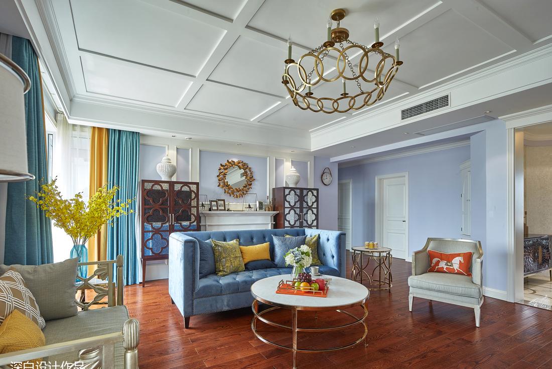 平层丨【深白设计 】美国蝶梦-1