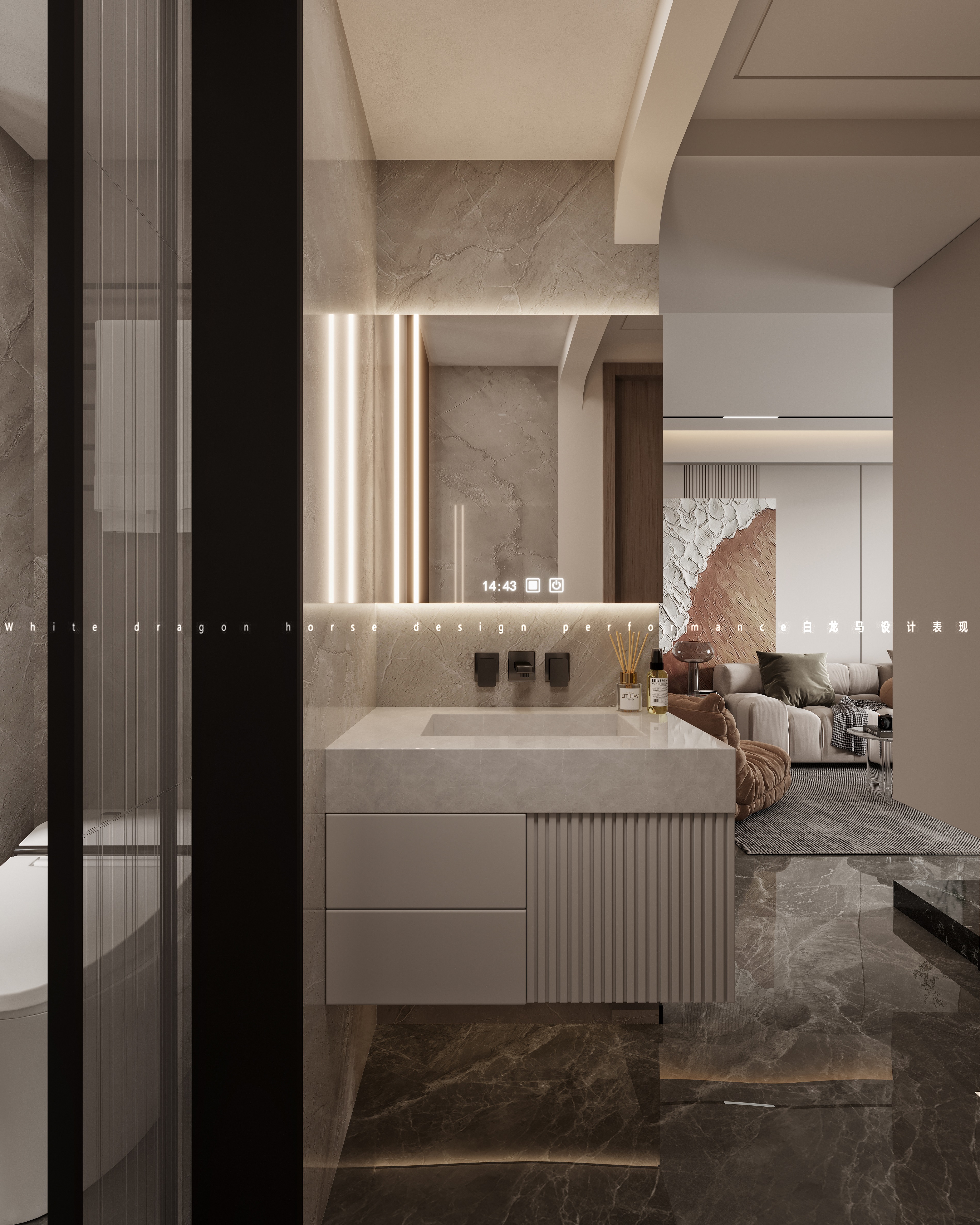 现代客餐厅·白龙马效果图-5