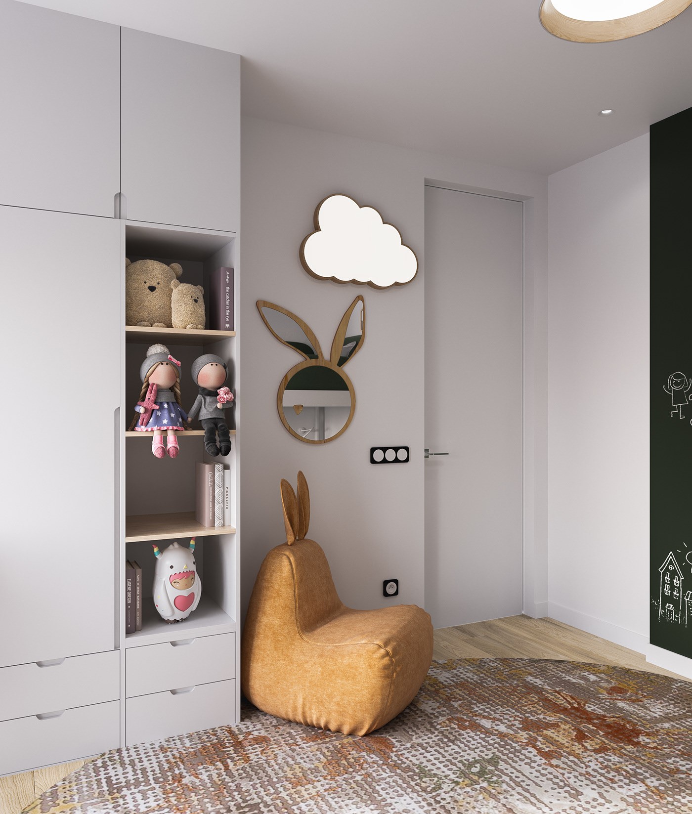 浅色系公寓设计 很舒适的住宅-19