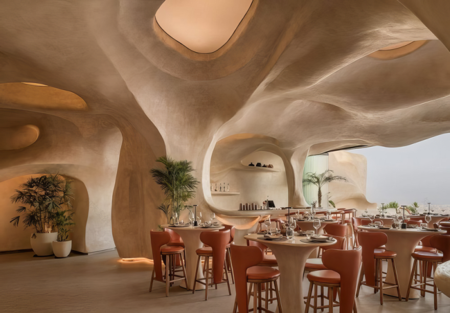 洞穴风餐厅丨蜂宿设计-12