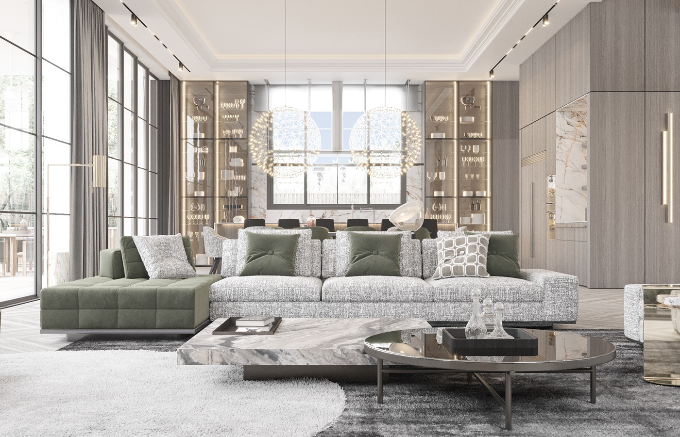 浅色系别墅设计-3