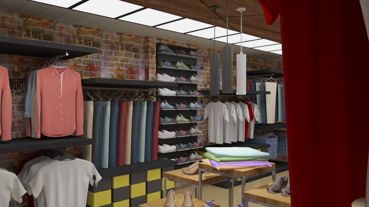 Interior design clothes shop-7