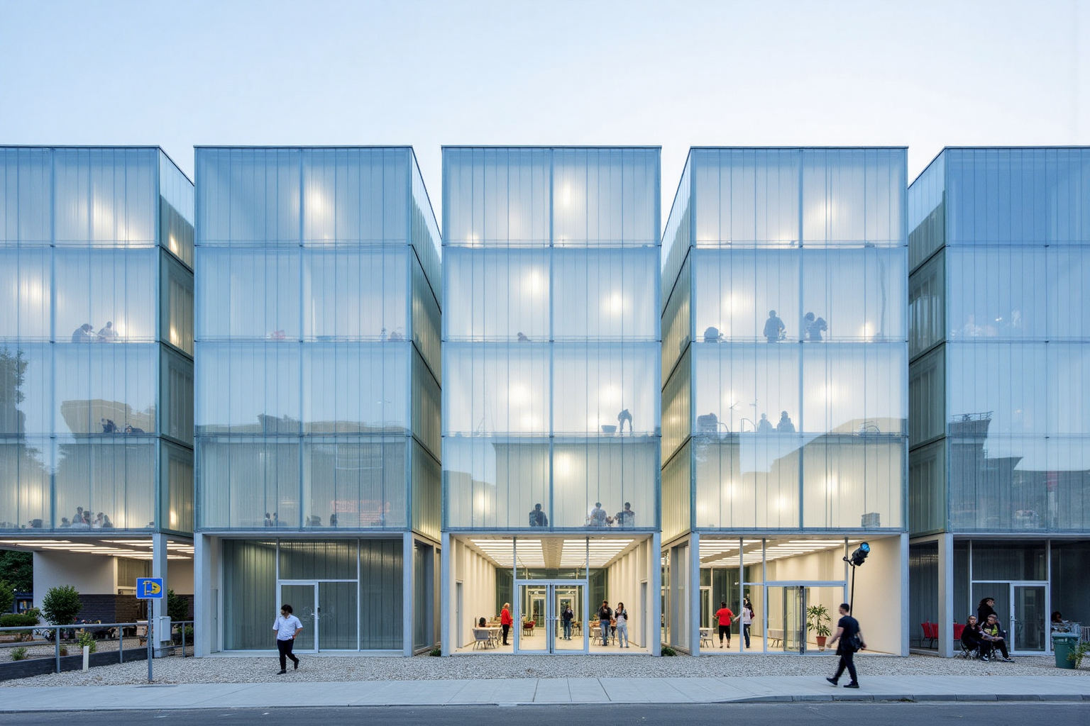 AI创意设计131-半透明外墙（聚碳酸酯板）-1