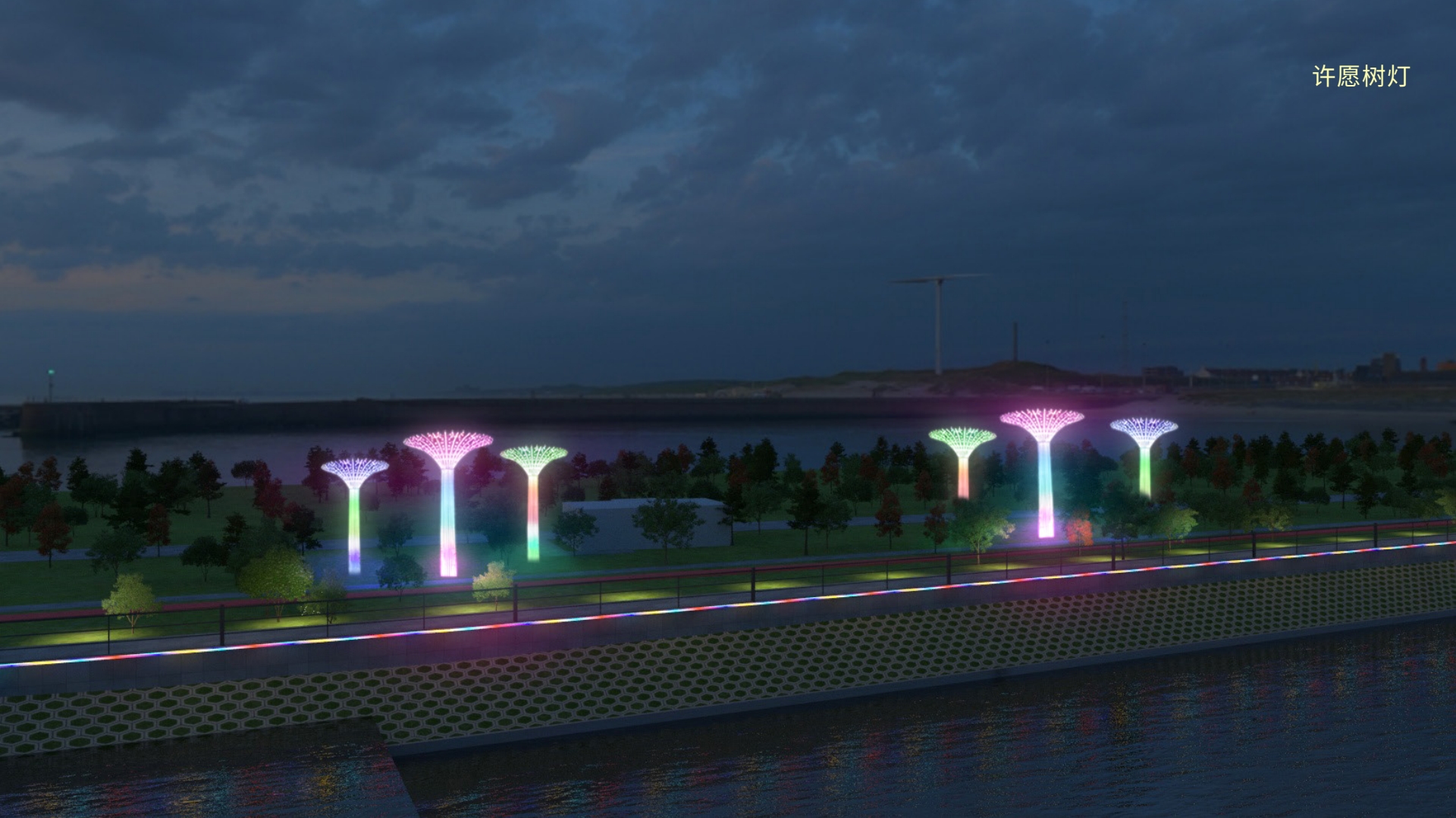 武乡马牧河河道亮化设计-22