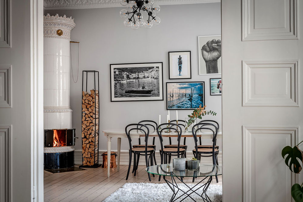 蓝色与白色的典雅公寓 | 哥德堡的瑞典设计之美-13