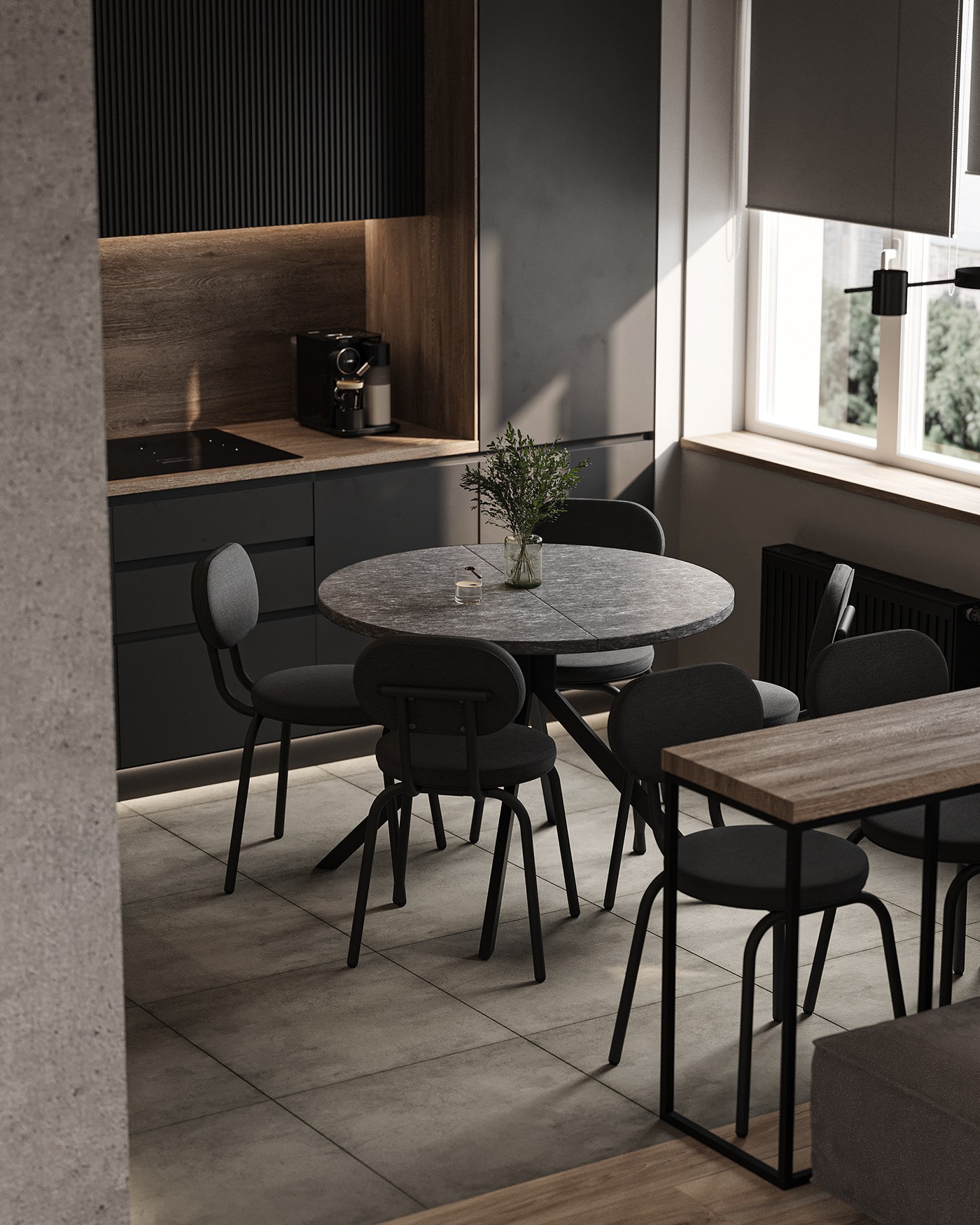 深色系小空间公寓设计 别样的精致！-6