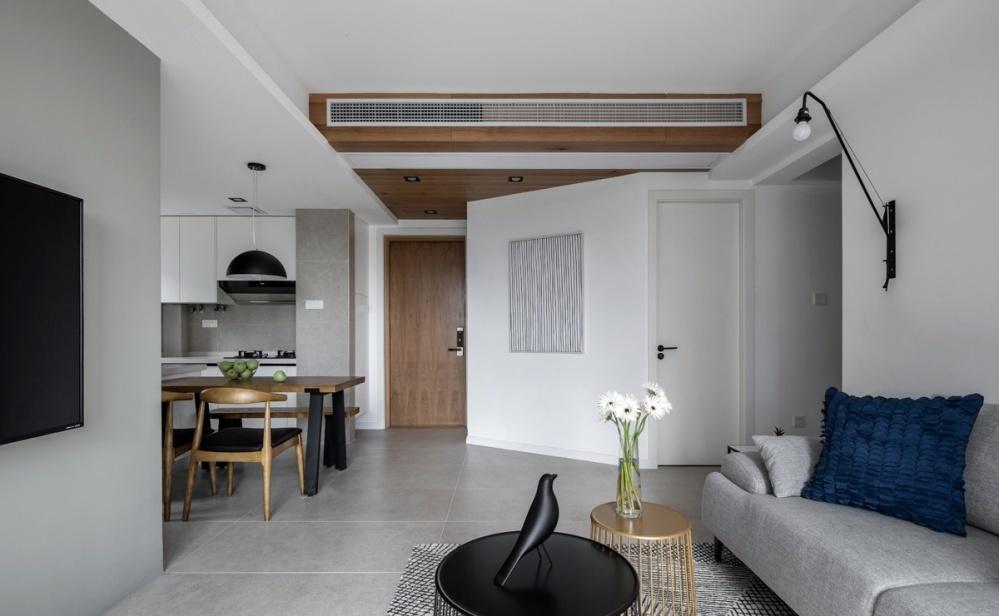 菲拉设计丨平层北欧休闲风，原木元素打造舒适空间-5