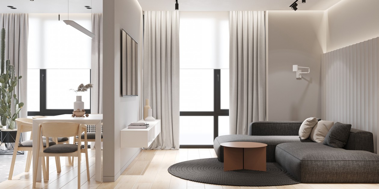 65平 简约白色系空间设计！-5