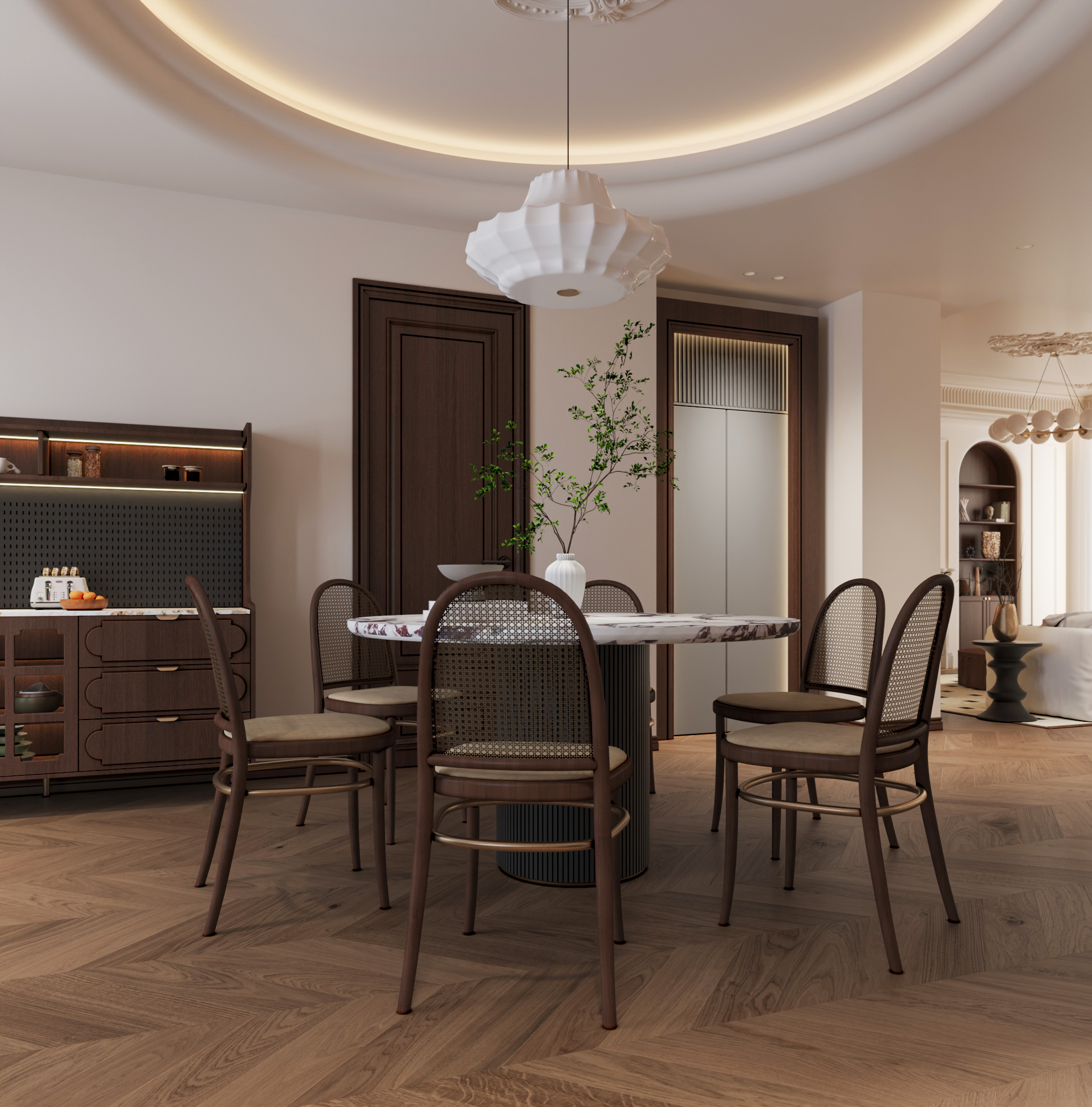 武汉-城投-瀚城璞岸 法式中古风别墅设计-9