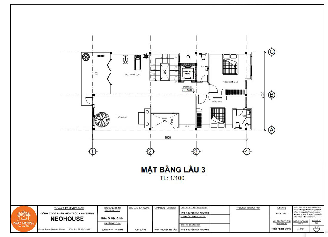 800 万越盾商业办公楼设计案例丨NEOHouse Thiết Kế Biệt Thự-12