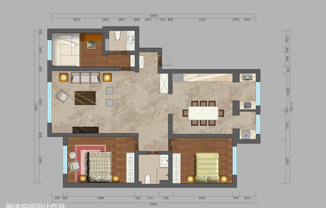 
【朗途空间设计事务所】简欧住宅 -0