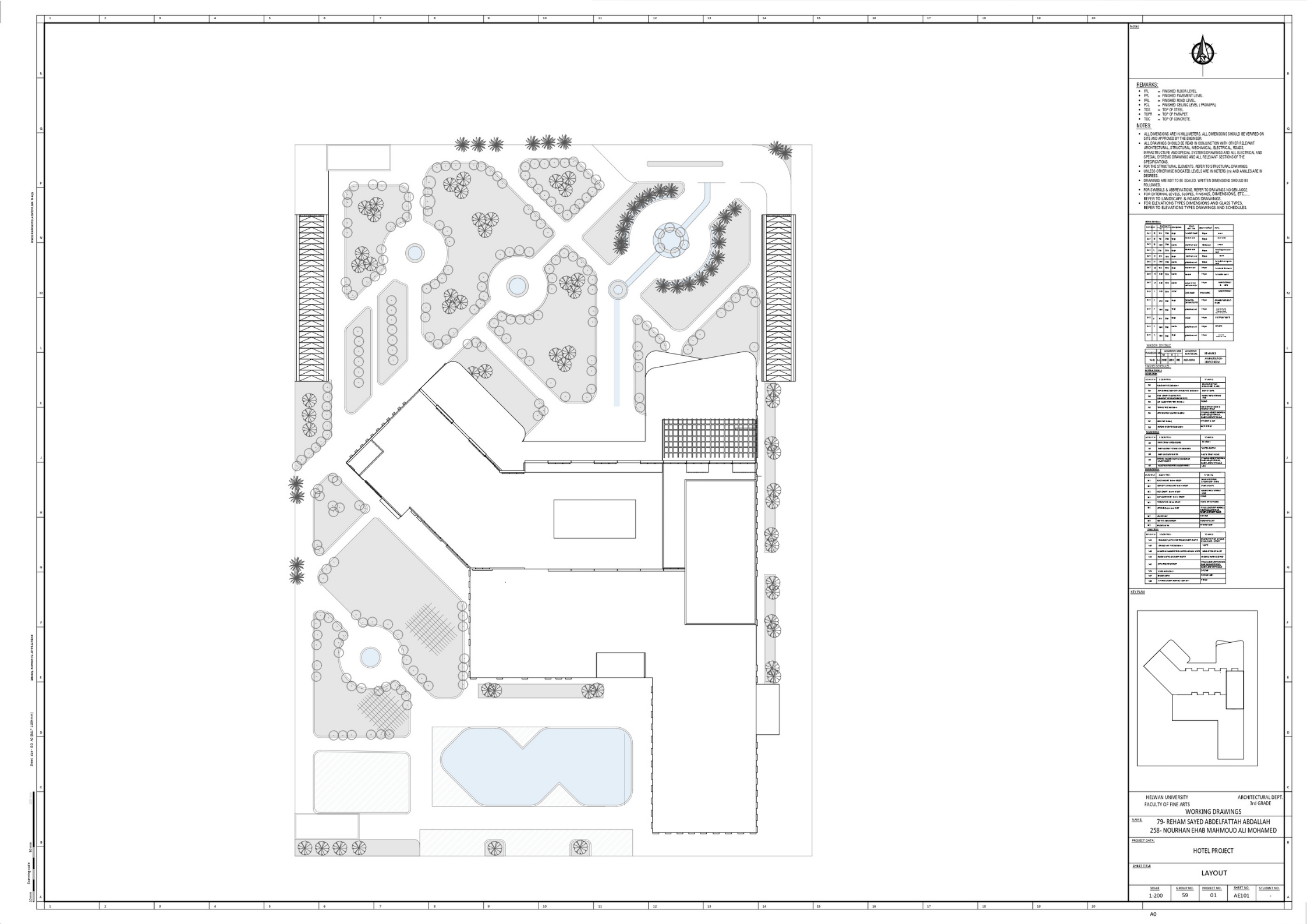 RENOS(3  STARS HOTEL)技术绘图项目丨赫勒万大学美术学院建筑系-11