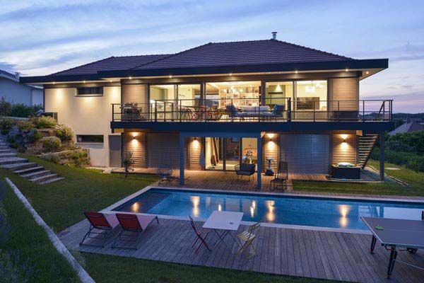 带泳池的木质房屋丨Tangentes Architectes工作室-3