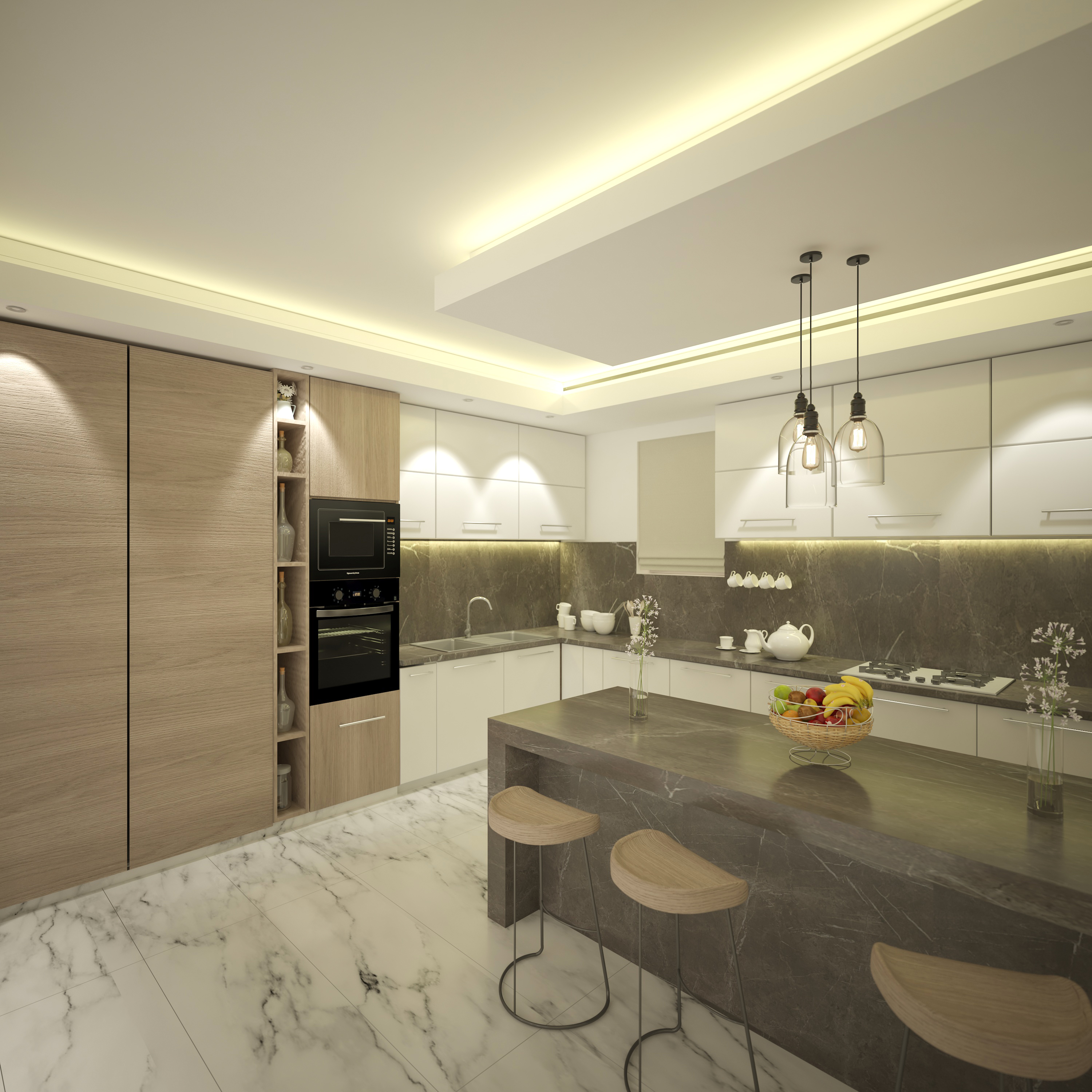 别墅一层室内设计-8