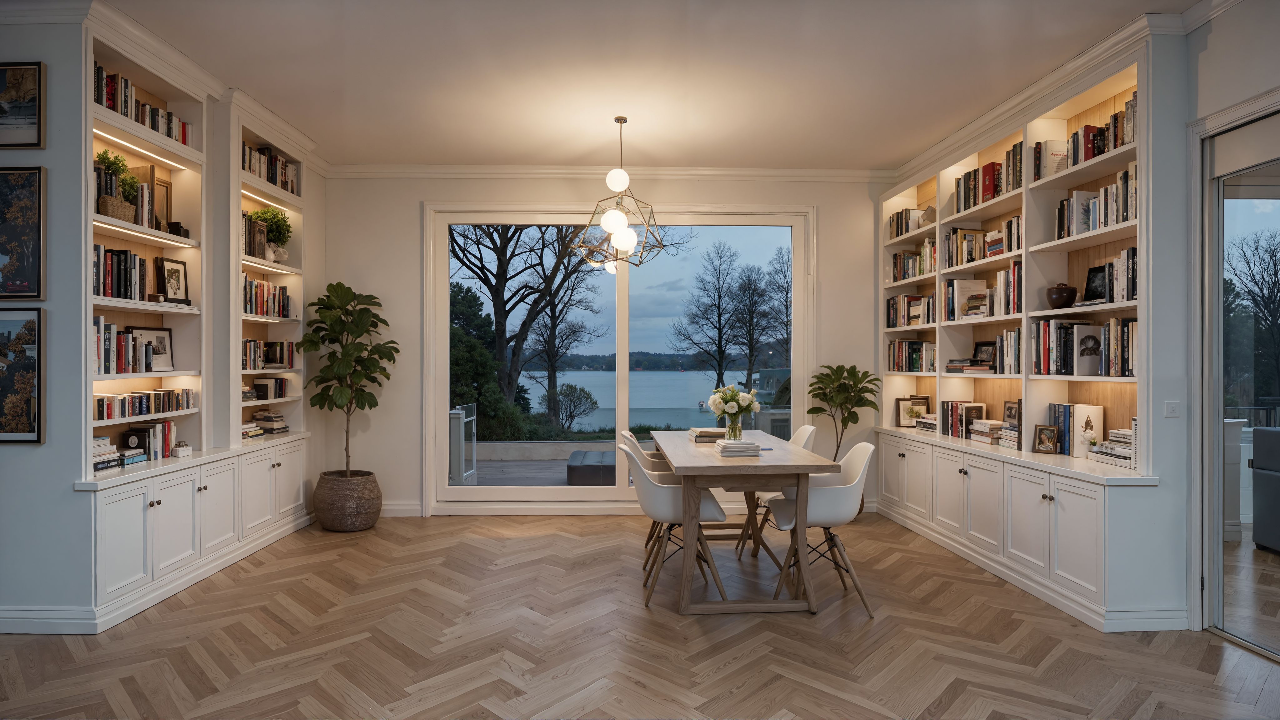 奶油色与木纹共舞:治愈系客厅光影魔术-14