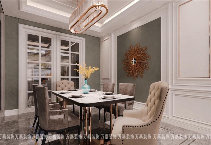 济南玉兰花园美式轻奢整装设计-6