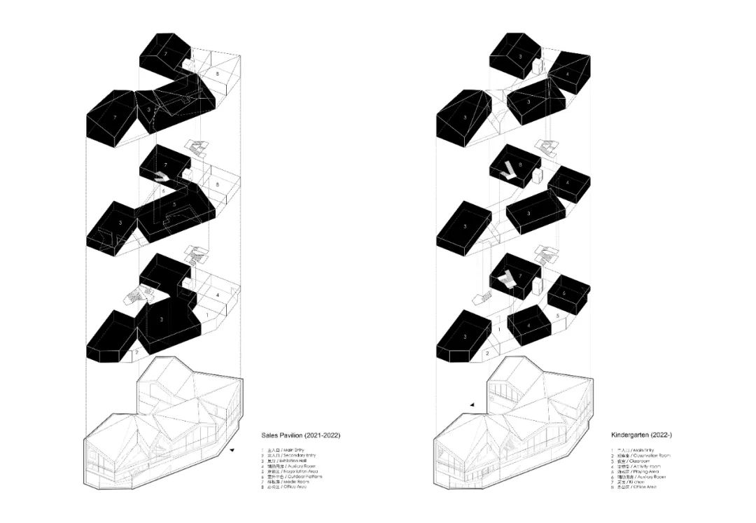 折叠乐园汉口万科城市展厅及幼儿园丨中国武汉丨一树建筑工作室-8