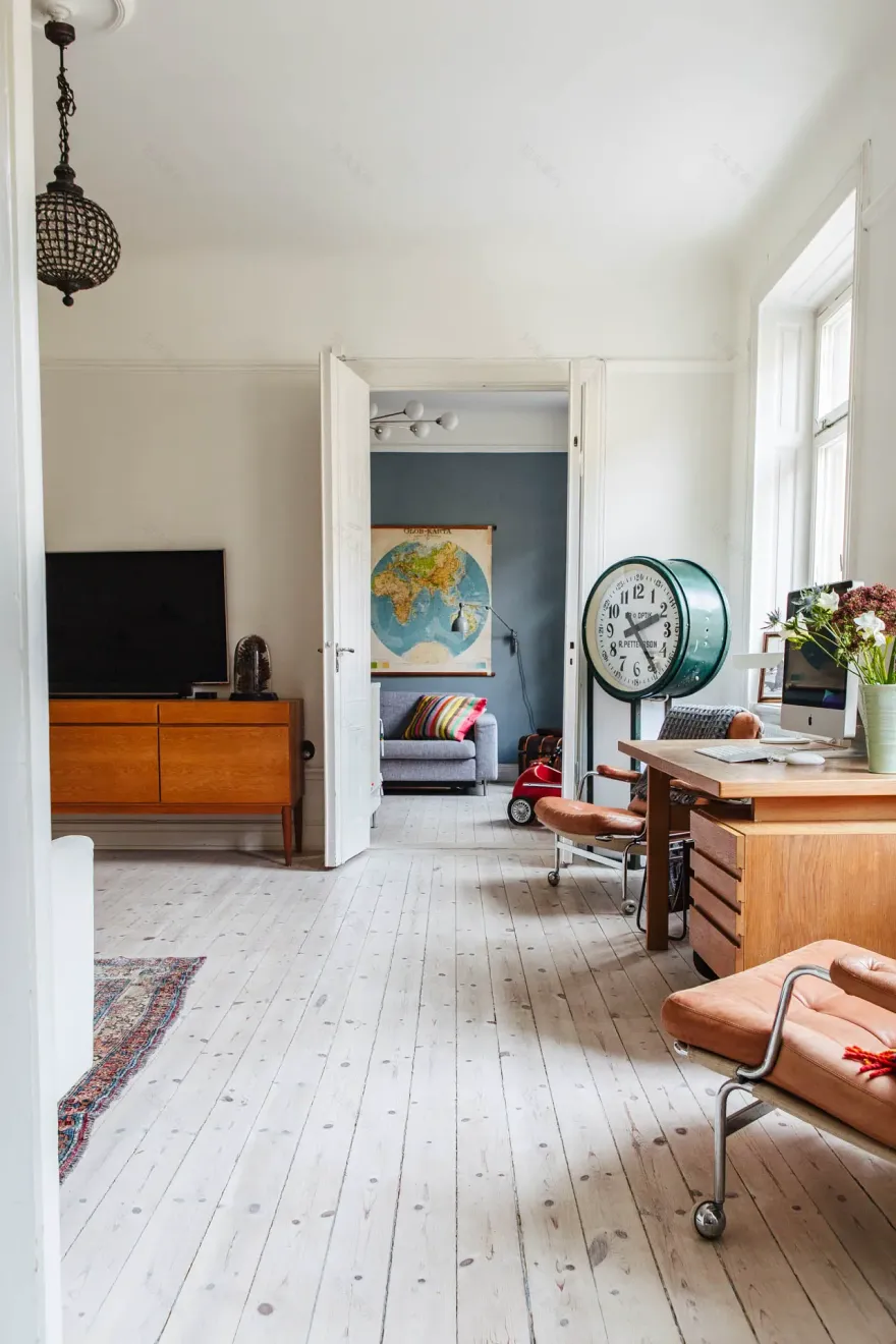 复古彩绘的 88 平米温馨家庭公寓-2