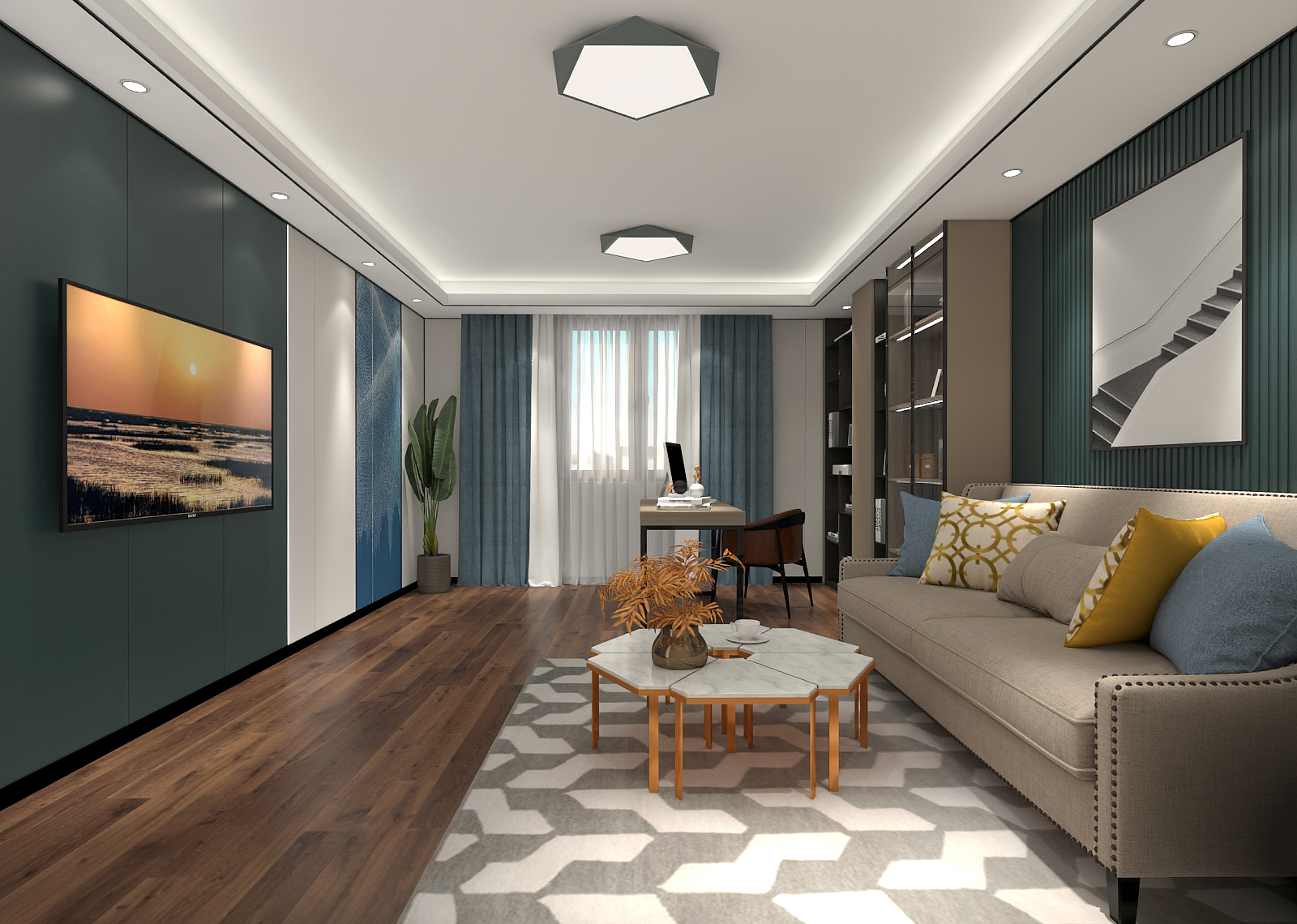 珠海某装修公司办公,展厅-6