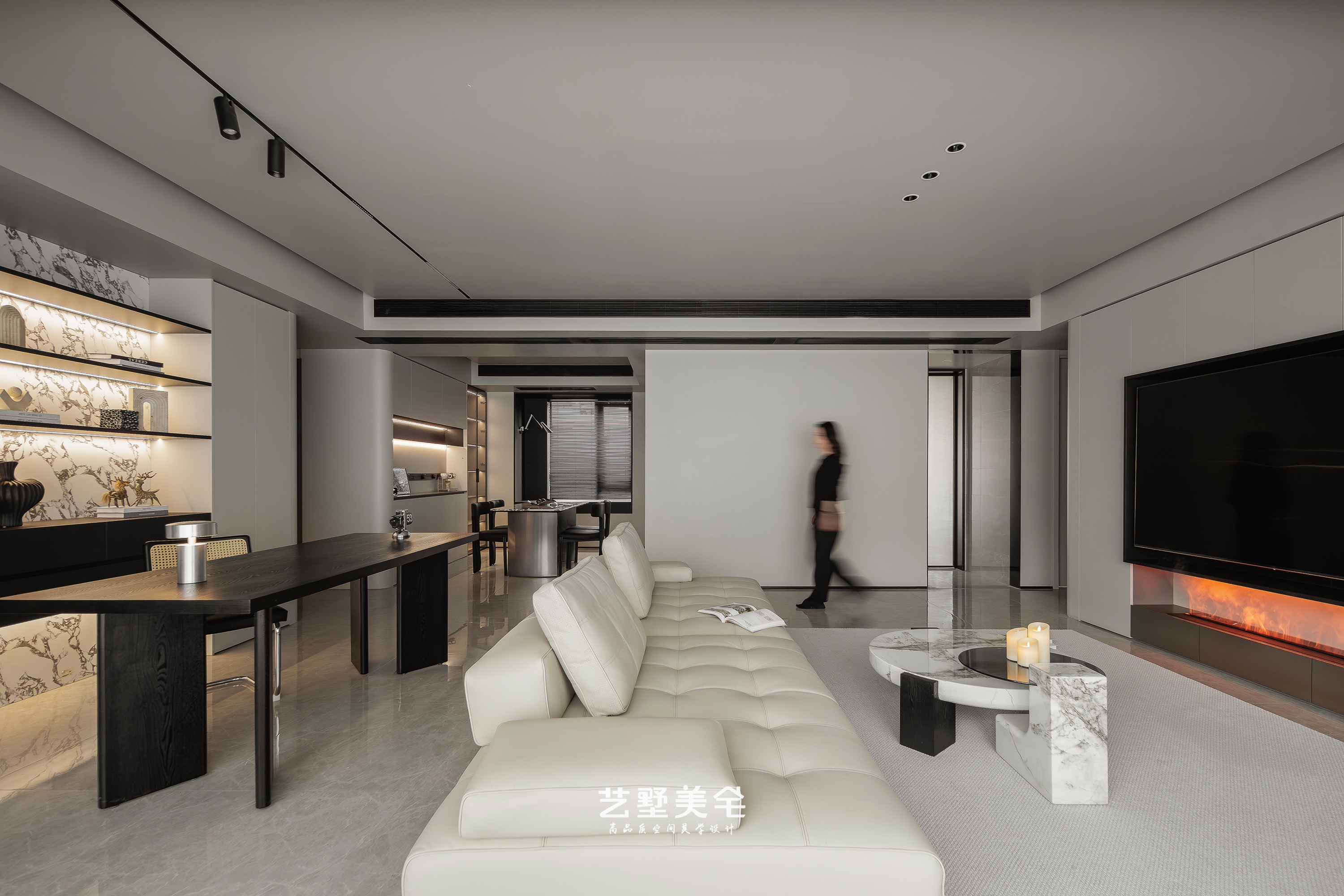 实景 139㎡高级灰克制美学现代高级感栖居丨中国合肥丨艺墅美宅-22