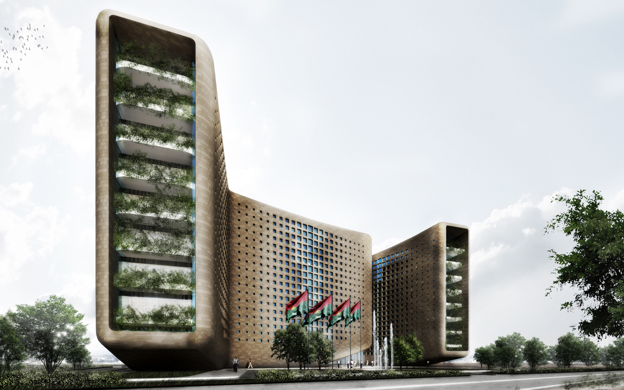 财政部办公楼 · Burkona Faso 的简约办公空间-0