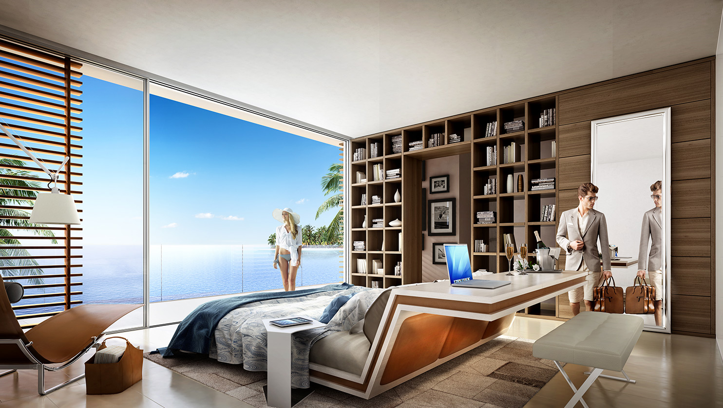 豪华别墅 现代风格迪拜海底别墅-74